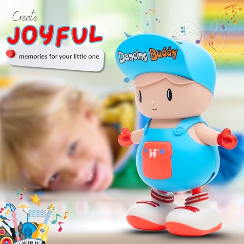 Image of Gooyo GY-3049 Dancing Buddy Toy with Vibrant Light Effect & Musical Sound | Best Dancing & Musical Toy for Kids | Dancing Boy Toy | Blue | 3xAA Battery (Not Included)