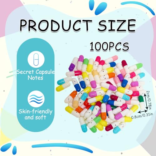 WUYJI 100-teiliges Briefkapsel-Set mit Rollen voller Liebesbriefe und Smiley-Botschaften, perfekt zum Versenden an Ihren Freund oder Ihre Freundin.