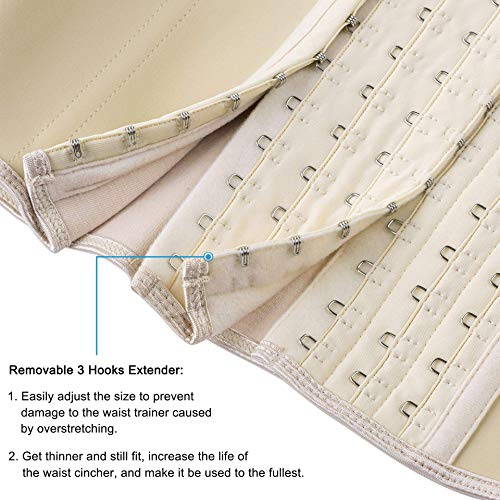 Image of ECOWALSON Waist Trainer for Women - 9 /25 Steel Bones & Additional Extender Cincher Corset for Hourglass body Shaper