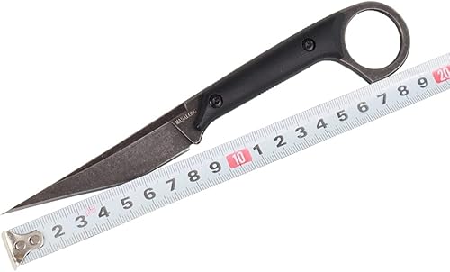 Miniatura 7 de MASALONG kni214 EDC Utility Cuchillo táctico al aire libre Supervivencia Senderismo Camping Cuchillo recto delgado (negro)