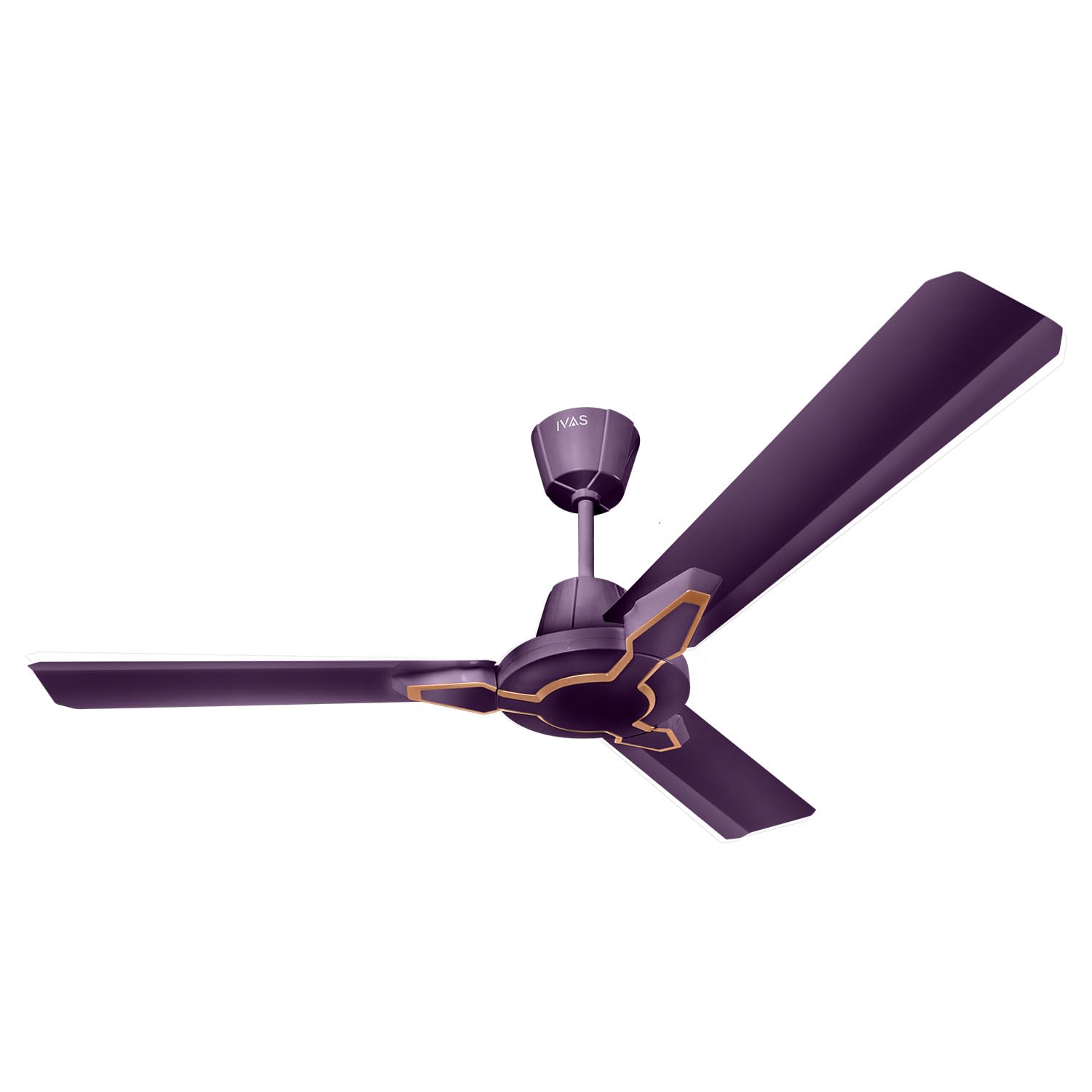 IVAS Mystic Lustra 1200 mm Deco Ceiling Fan, BEE 2 Star, Low Power Consumption 50 W, Designer Ceiling Fan For Home, 100% Copper, Superior Air Delivery, 2 years warranty, Metallic Purple, Pack of 1-image-24
