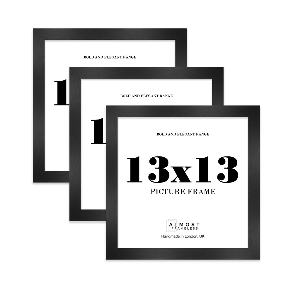 13x13 Picture Frame, Display 13x13 Pictures (22.9 x 15.2cm) Picture Frame for wall Display - Black - 3 Pack