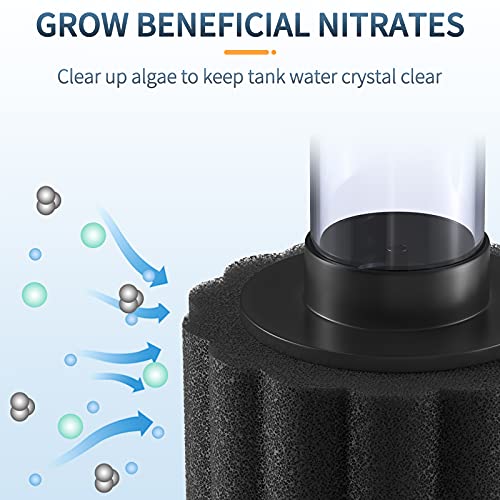 Pawfly UL606 Aquarium Nano Bio Sponge Filter Quiet Betta Fry Shrimp Foam Filter Kit With Airline Tubing For Small Fish Tank Up To 3 Gallon thumb #1