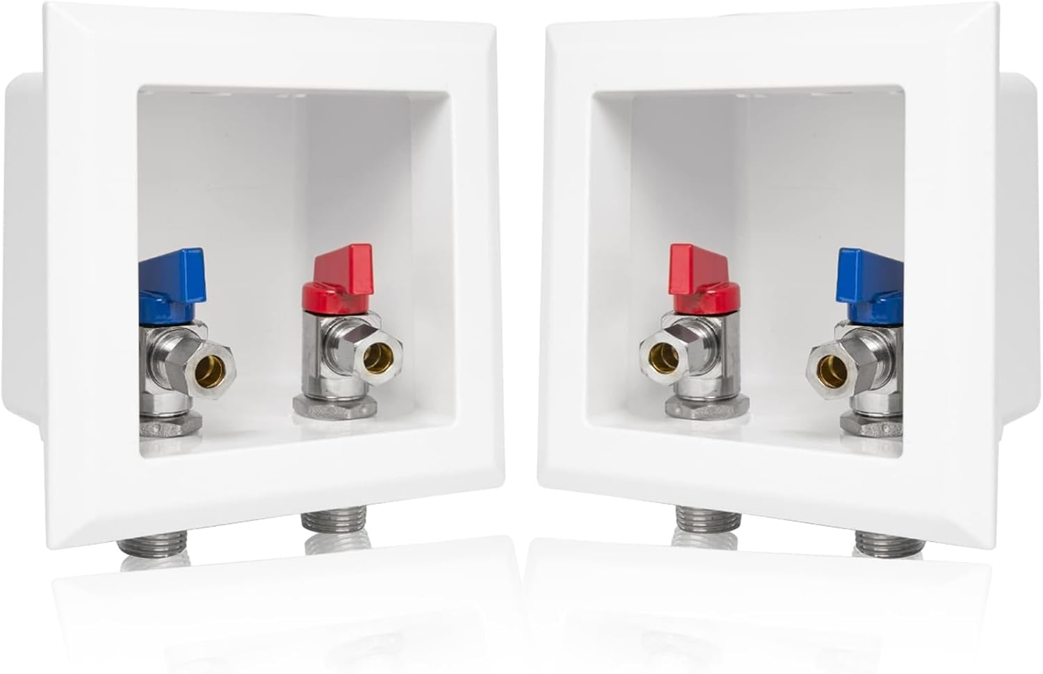 (1 Pack) GUOFIS Faucet Outlet Box for Hot & Cold Water Supply,1/2-Inch MIP Sweat Thread Connection Inlet with 1/4-Turn Ball Valve