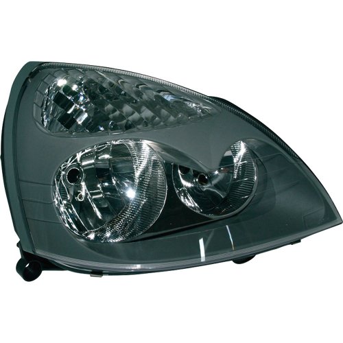 Phares Renault Clio II Facelift TYC avec design fond noir et vitre claire
