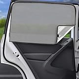 2022 Cortina de protección solar magnética para coche, cinta de velcro autoadhesiva, protección solar para ventanilla lateral trasera, malla reflectante, 2 unidades