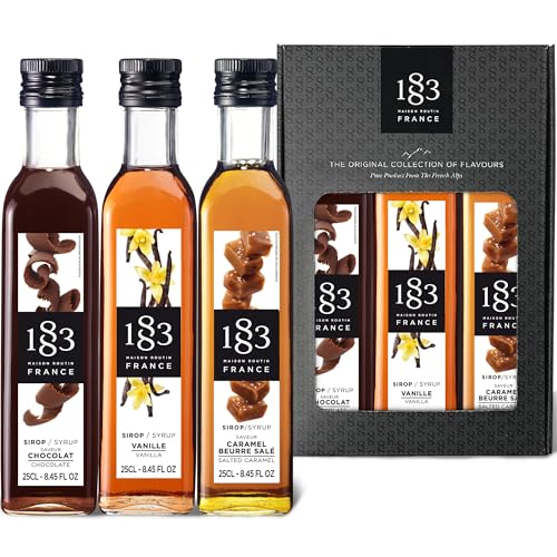 1883 Maison Routin Chocolate Vanilla & Salted Caramel Syrup 3pc Gift Set