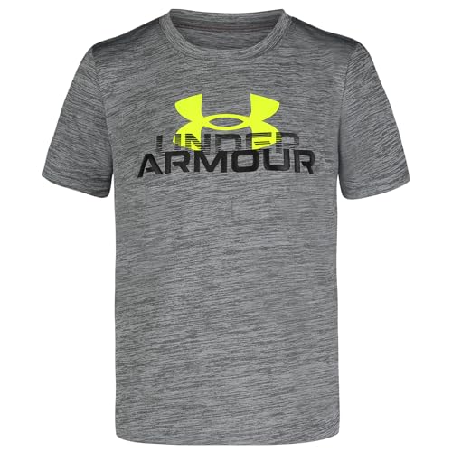 Image of Under Armour Boys Short Sleeve Wordmark Graphic T-Shirt, Lightweight & Breathable, Relaxed Fit