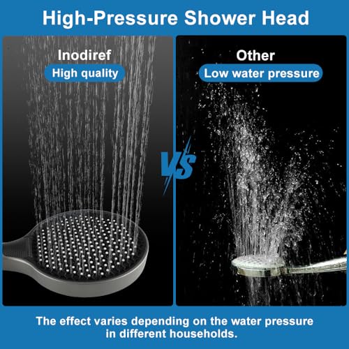 Pommeau de douche 3 types de jets grand diamètre avec flexible 1.5M - 4