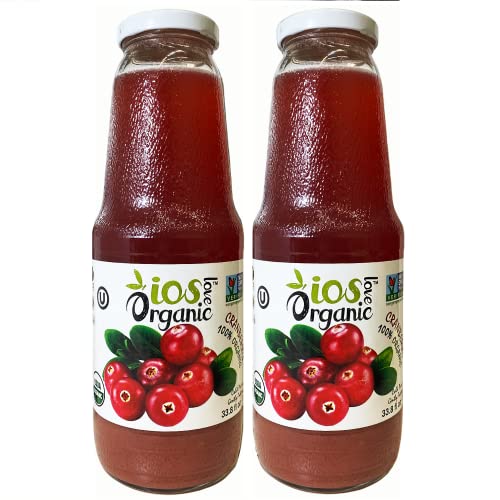 IOS Love Organic Jugo, certificado orgánico USDA, prensado en frío, sin azúcar añadido, sin agua, sin colores artificiales, sin conservantes, sin