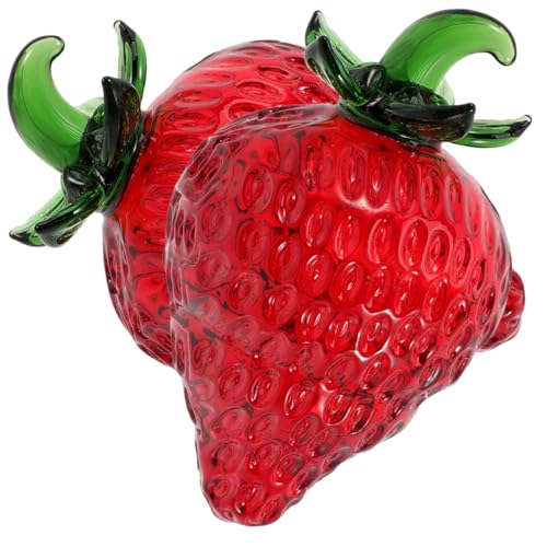 PRETYZOOM 2 Piezas Frutas de Cristal Decoración