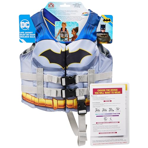 Image of SwimWays DC Batman Life Jacket for Kids 33-55 lbs