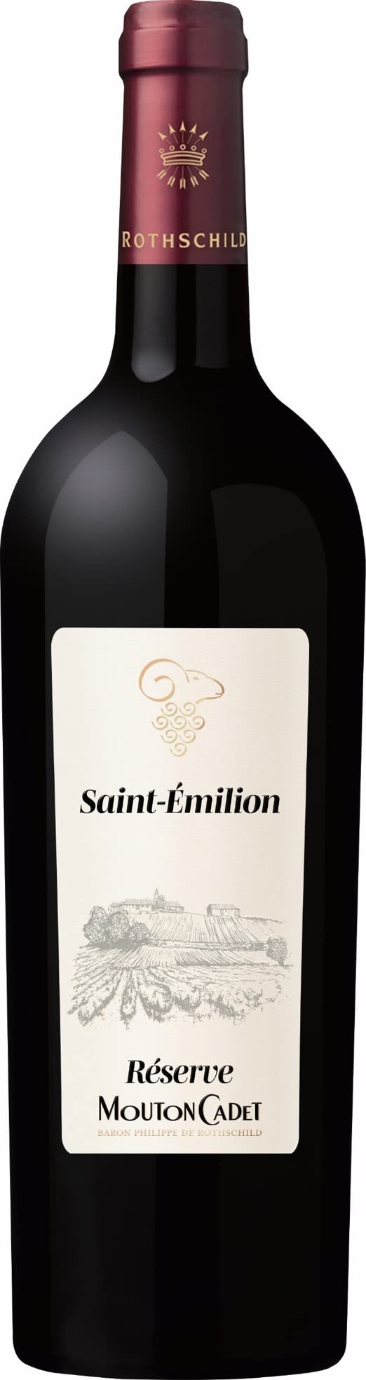 Mouton Cadet Réserve, Saint-Emilion AOC – Trockener Rotwein aus Bordeaux (1 x 0,75l)