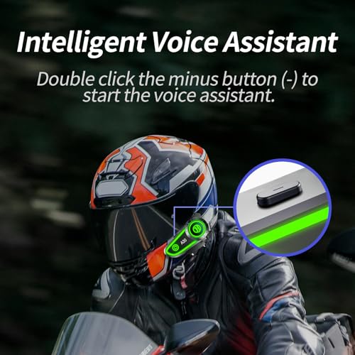 Jzaq A30 Motorcycle Helmet Speakers Helmet Bluetooth Headset Headphone Automatic Answer Music Control,120 Hours Playing Time High Sound Quality System Ultra Thin Cycling/Skiing/Riding 1200 Mah Battery thumb #5