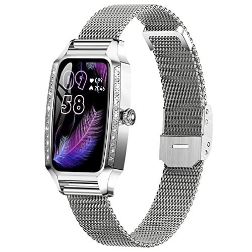 Smartwatch Mujer, Reloj Inteligente Mujer Impermeable IP68 Pulsera Actividad 7 Modos Deporte con Pulsómetro Monitor de Sueño Monitores Actividad Cronómetros Calorías Podómetro para Android iOS Cover