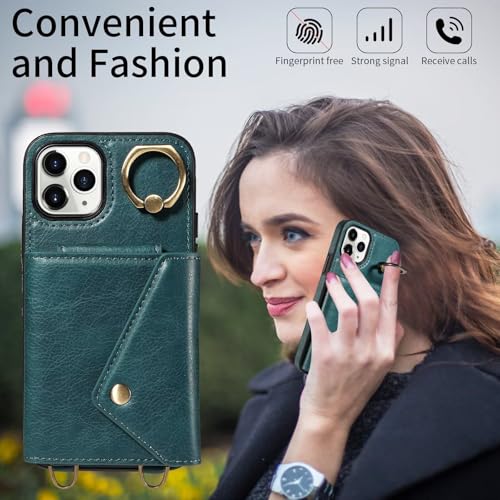 Coque iPhone 11 Pro Max antichoc avec anneau béquille et porte-carte