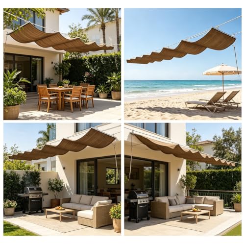 Bâche d'extérieur résistante à l'eau pour terrasse et pergola de 3m