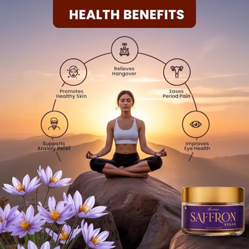 Image of Hasitam (2gm) Pure Original Kashmiri Saffron /Kesar /Kumkuma Puvvu | Certified highest Grade A | Saffron for pregnant women, Pooja rituals & Food aroma