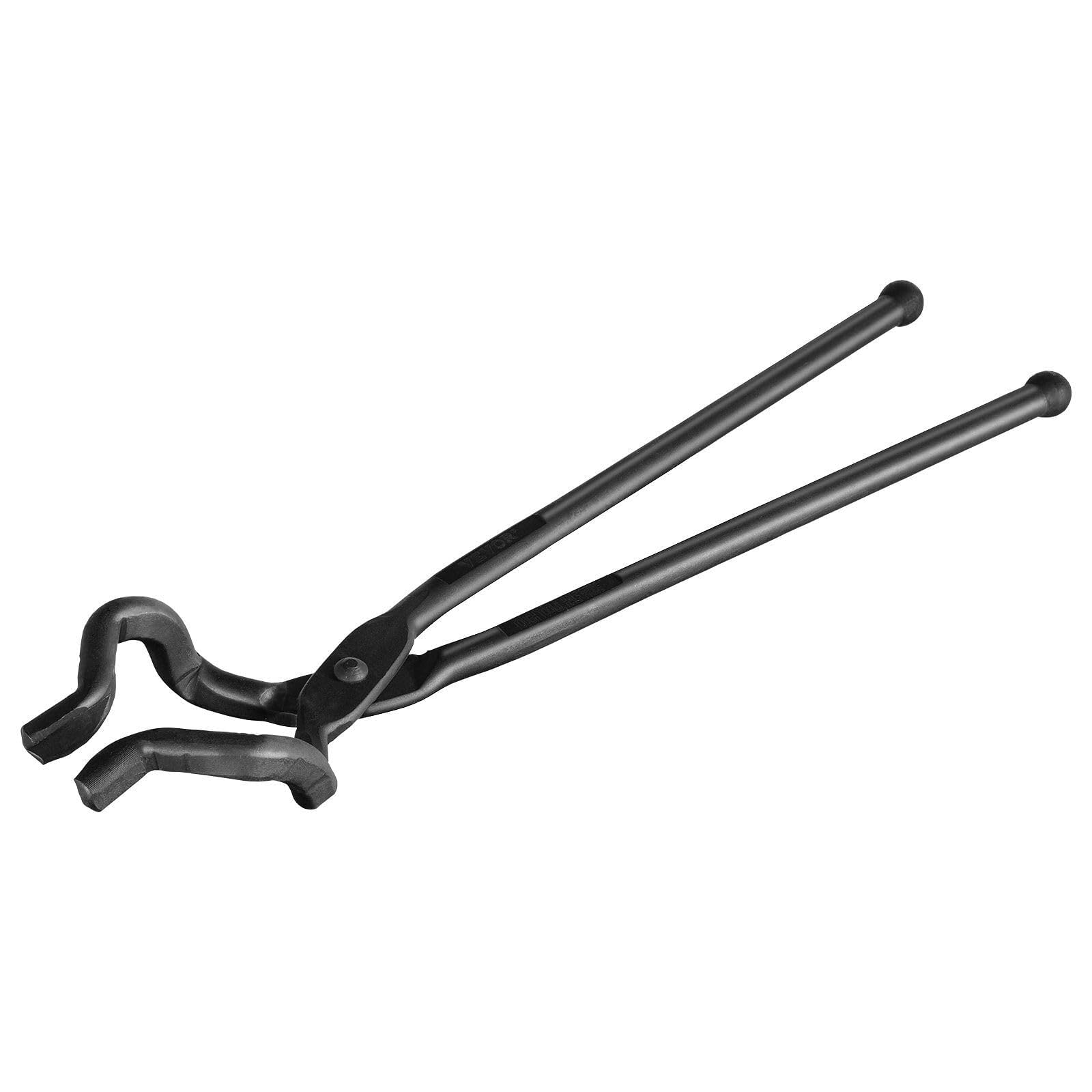 VEVOR Blacksmith Tongs, 18" Z V-Bit Tongs, Carbon Steel Forge Tongs with A3 Steel Rivets, for Knife Blades, Long Pieces, Circular Forgings, for Beginner and Seasoned Blacksmiths and Bladesmiths