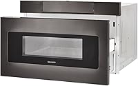 Vista 6 de Sharp SMD2470AH - Horno de microondas con cajón de 24 pulgadas, 1.2 pies cúbicos, paquete de acero inoxidable negro con paquete de protección