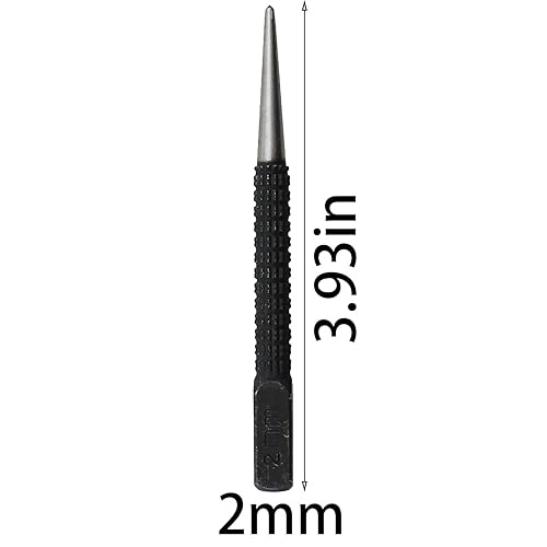 Miniatura 3 de TAODAN Juego de punzón central de acero de alto carbono, 3 piezas, herramienta de perforación de marcador de 1,520.118 in, adecuada para