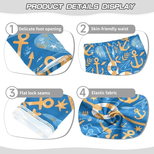 KLL Anchors and Ropes Little Girls Cotton Leggings Casual Full Length Dance Pants Sports3