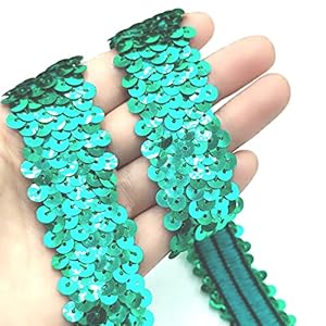 YOOGCORETT 1,8m blaues elastisches Paillettenband