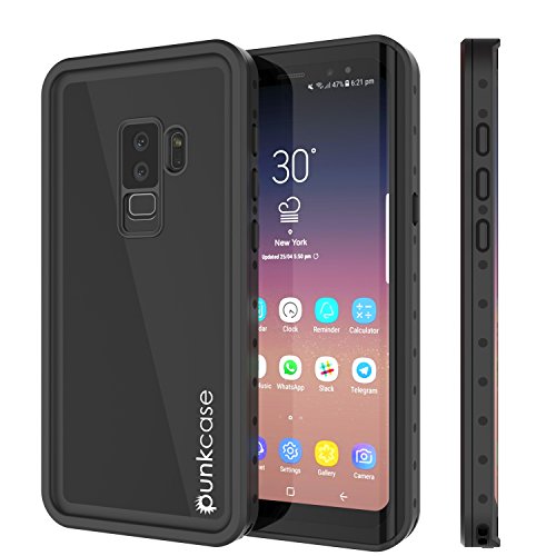 PunkCase Galaxy S9 Plus Waterproof Case Studstar Series Slim Fit Ip68 Shockproof Dirtproof Snowproof Armor Cover For Samsung Galaxy S9 Plus (Black)