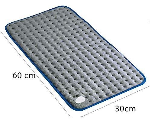 NEWSUMIT Almohadilla Eléctrica  Manta Electrica - Alivio del dolor - 3 Niveles de Temperatura - Calentamiento Rápido - Protección Apagado Automático 90min - 60x30cm.