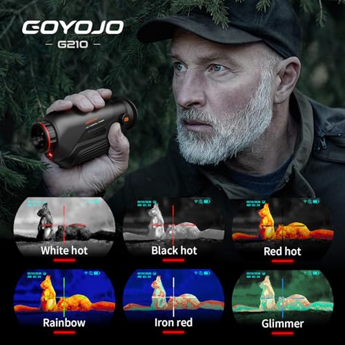 Image of GOYOJO G210 Thermal Monocular, 256x192 Thermal Imaging Monoscope Camera for Adults, 10mm Focal Lens Vision Goggles Thermal Scopes for Night Hunting Camping