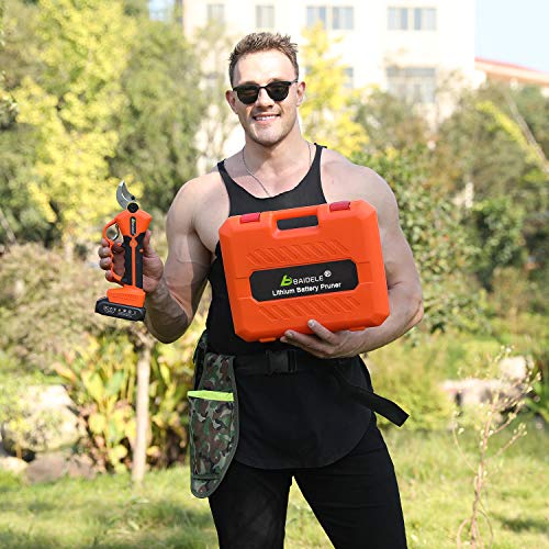 Professionele Snoerloze Elektrische Snoeischaar, 30 mm Snijdiameter Elektrische Snoeischaar, 2 STUKS Reserve 2000 mAh… - Afbeelding 7