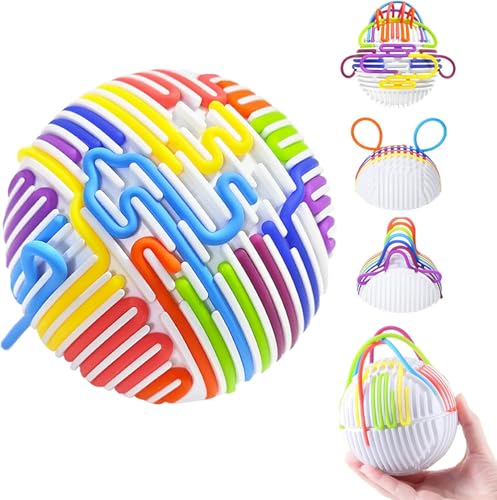 Harxin 3D Juguete Sensorial, Pelota Antiestrés, Juego de Habilidad, Aliviar la Fatiga de los Dedos para Aliviar la Ansieda, TDAH, Autismo, Terapia Ocupacional, Desarrollo Cognitivo