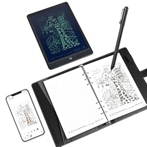 3in1 Digital Smart Pen, Smartpen Writing Set-Smart pens for Note Taking, Real-time Digital Synchronization Compatible for iOS and Android Smartphone, Smart Pen and Notebook and Writing pad
