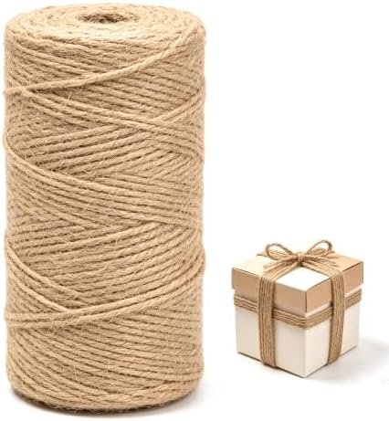 200 m Schnur für Dekorationen aus Hanf, 3 mm – Seil für Kratzbäume für Katzen, Mehrzweckschnur für Heimwerker und Gartenarbeit