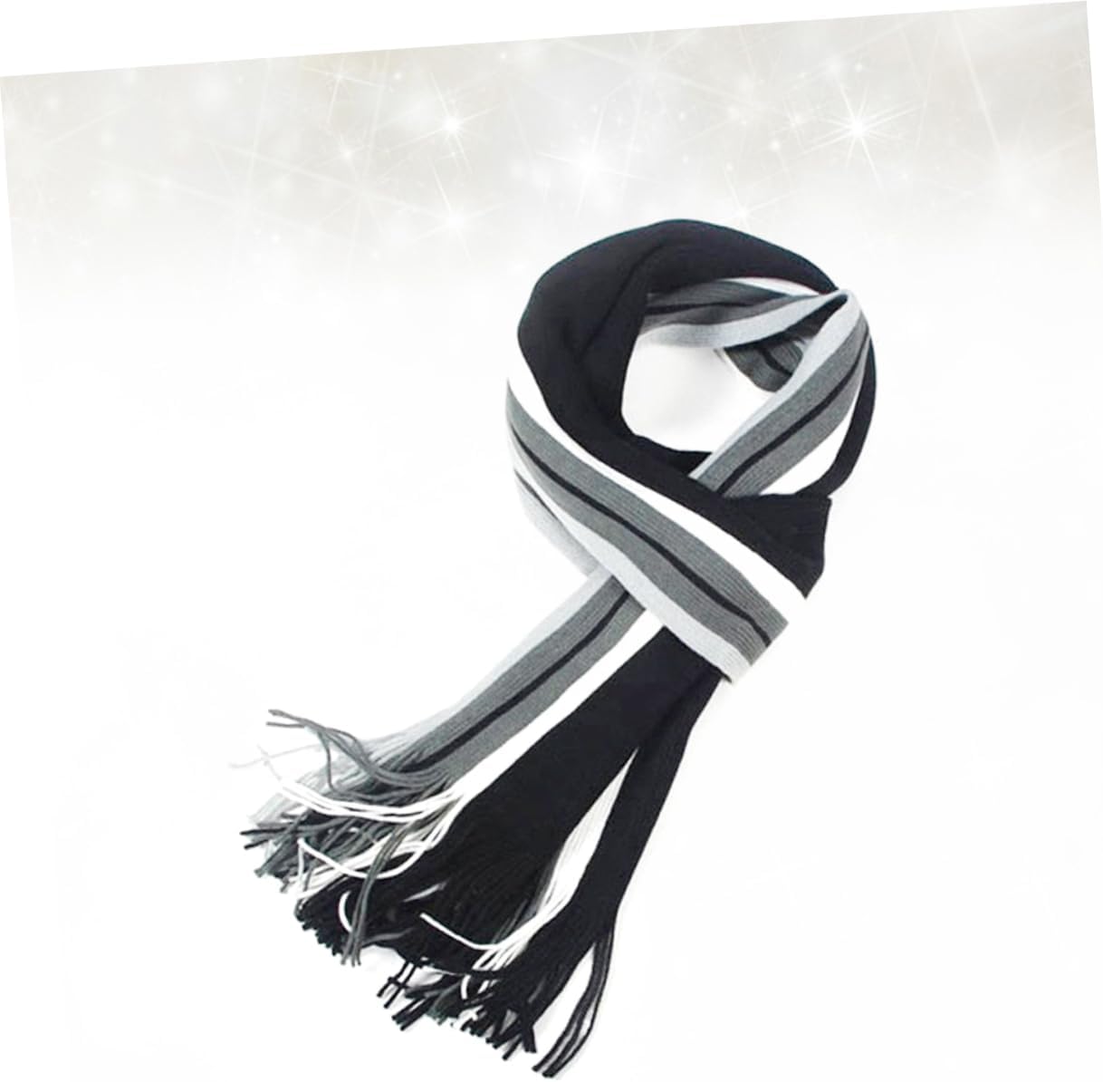 Men Striped Scarf Cotton Extended Fashion Accessory for Autumn