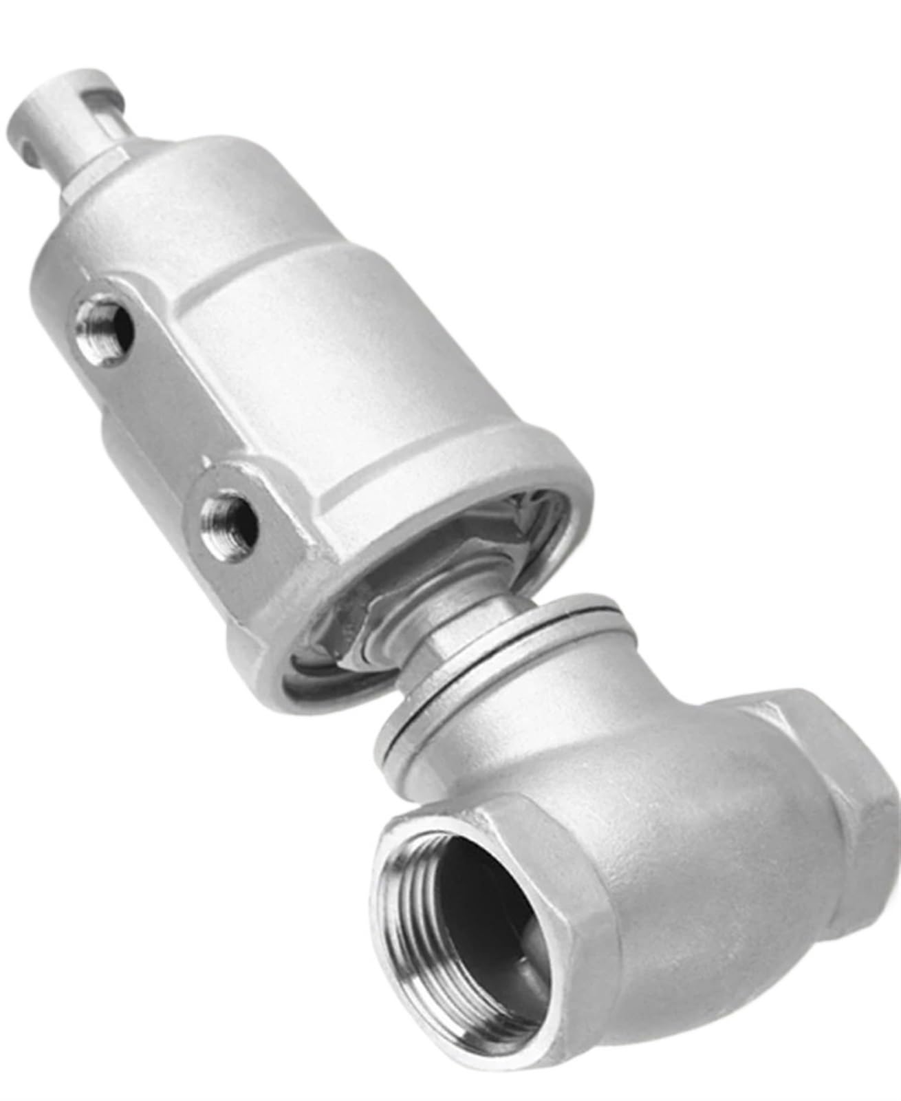 Vanne pneumatique type T en inox 1 pouce pour contrôle de l'air comprimé et du gaz neutre