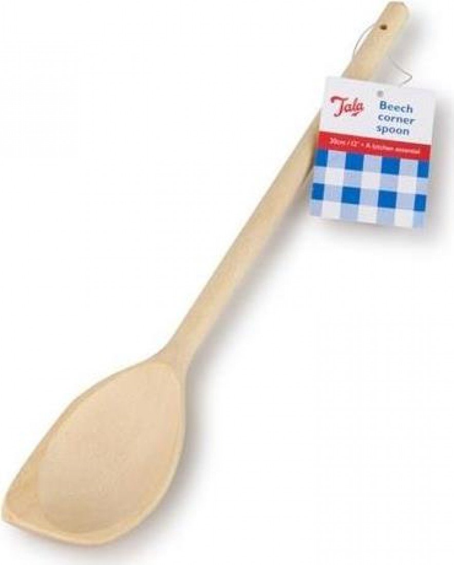 Tala Waxed Wooden Spoon, 30.5 cm Durable Beechwood Cooking Spoon, Heat-Resistant & Safe for Non-Stick Cookware, Beige