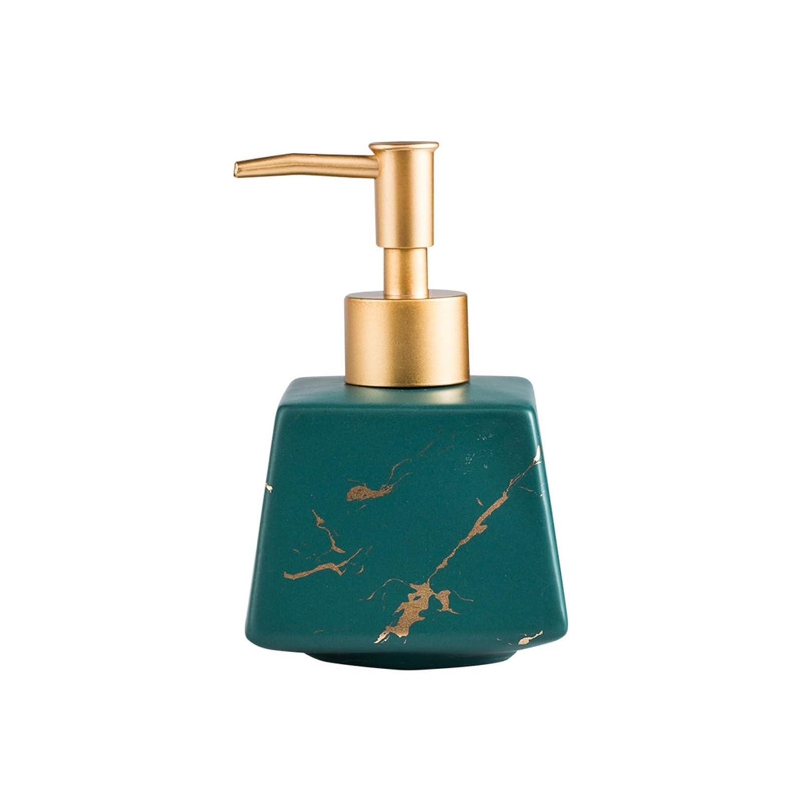 soap dispenser Creative Ceramic Lotion Bottle Kitchen Dishwashing Liquid Soap Dispenser Press Type(Green)