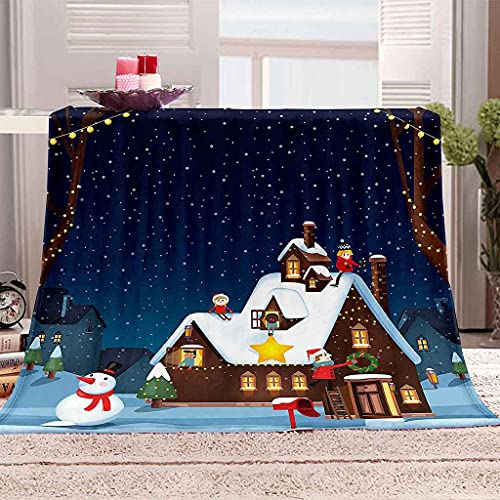 Couverture flanelle igloo de Noël, le cadeau idéal pour le canapé