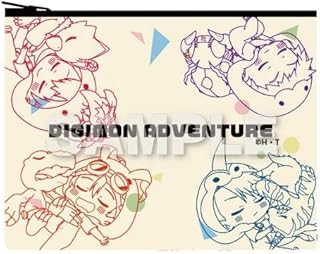 Digimon Adventure Series Gyaokore Flat Pouch Muji Version