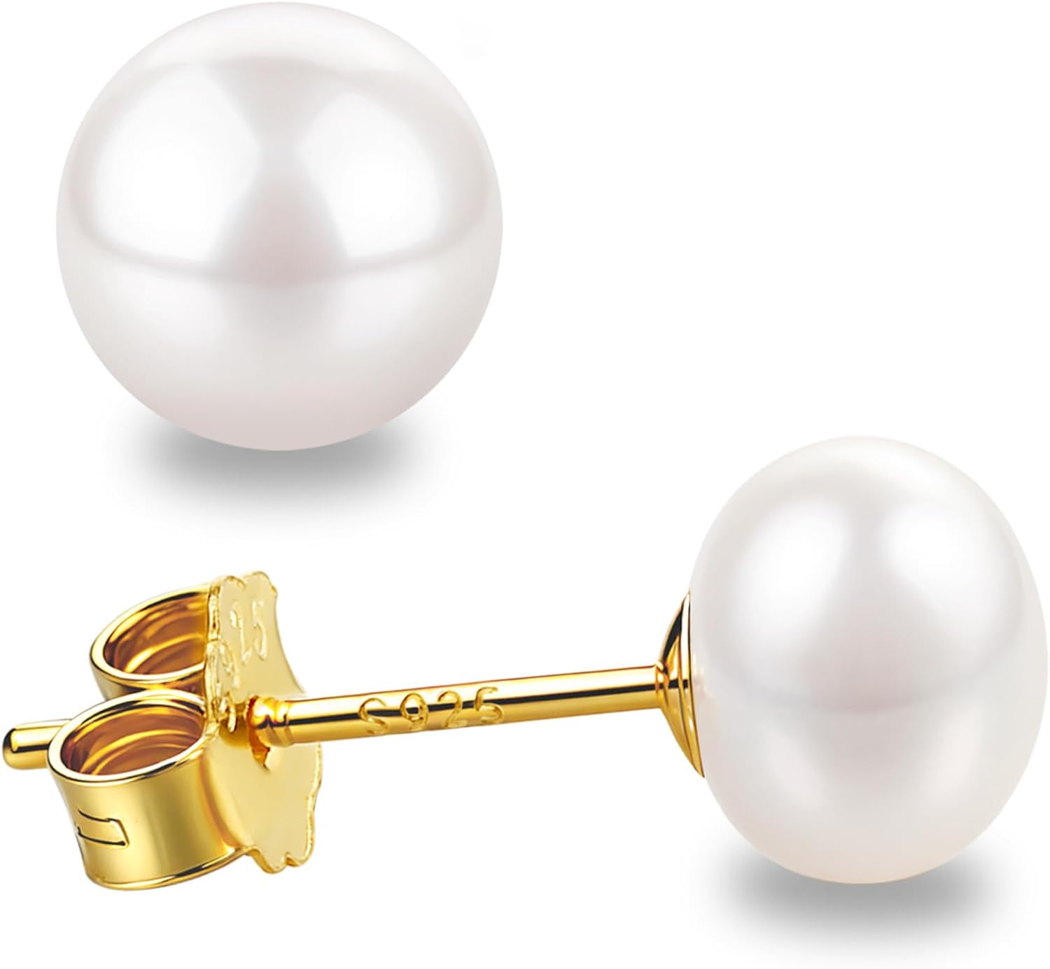 Orecchini Con Perle D'Acqua Dolce 3-5 Mm In Argento 925 – Mini, Placcati Oro, Ipoallergenici Per Ragazze - 3