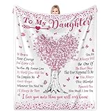 Daughter Christmas Birthday Gifts from Mom Dad 52x60',Best Gift Idea to My Teens Adult Daughters,Christmas Valentines Blanket Gifts for Daughter,Mothers Day Birthday Gifts or Graduation Present