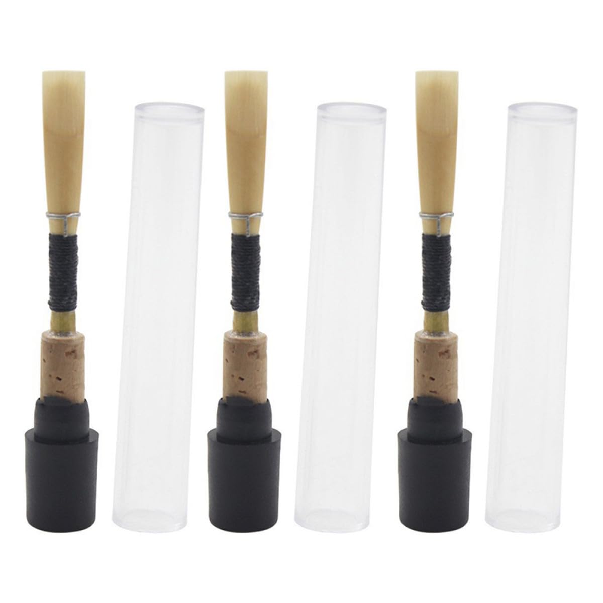 3 Cañas de Oboe de Caña Natural para Instrumento de Viento, Accesorio Profesional Negro, Tamaño Pequeño, Juego de 3 Unidades, Suministros para Oboe, Adecuado para Principiantes