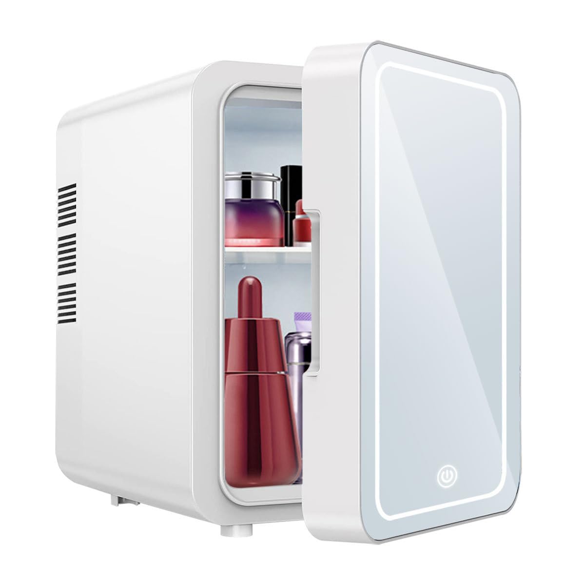 Sponsored Ad – Makeup Fridge, Make-Up Mini Fridge, with Dimmable Led Light Mirror, Portable Small Refrigerator for Cosmetics, Skin Care and Food, 4L Mini Fridge for Bedroom, Car, Office & Dorm, Cooler & Warmer