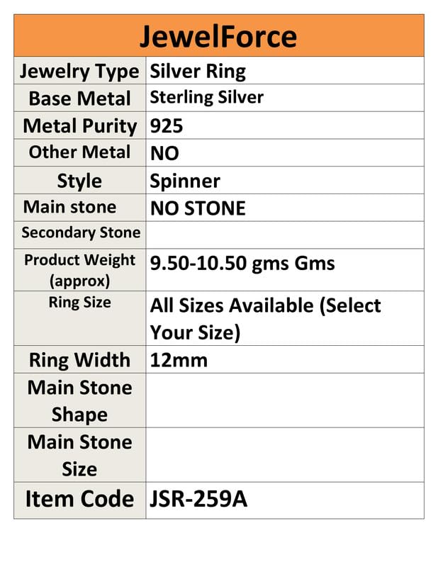 Spinner-Ring aus 925er-Sterlingsilber, Herren-und Damen-Meditationsring in allen Größen, Geschenkartikel, handgefertigter Schmuck JSR-259