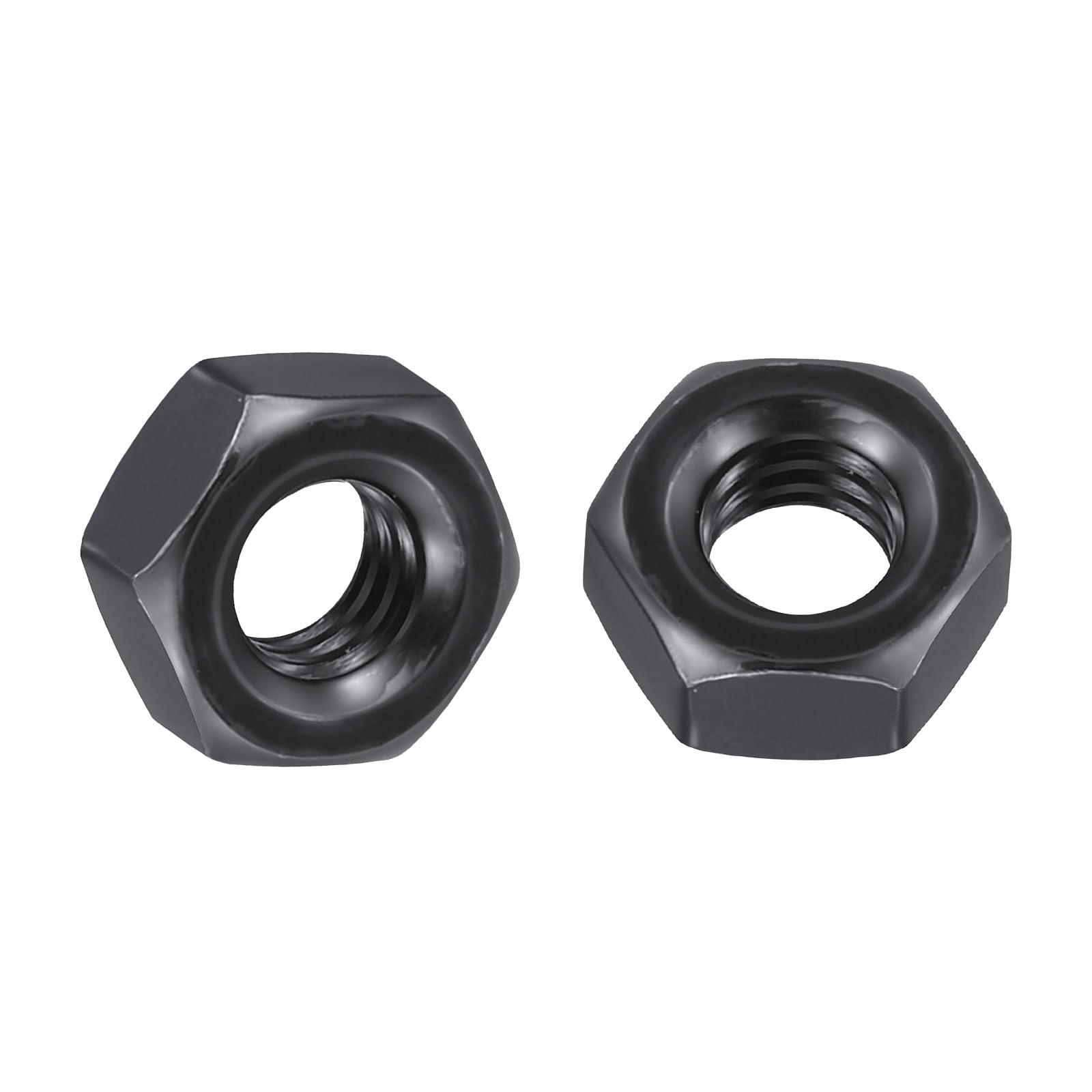 Kozelo 20pcs Hex Nuts - [1/4"-20] Carbon Steel Grade 8 Hardware Nuts for Mechanical Repair & Assembly, Standard Inch Coarse Thread Nut, Black Oxide, Grade ASME/ANSI B 18.2.2