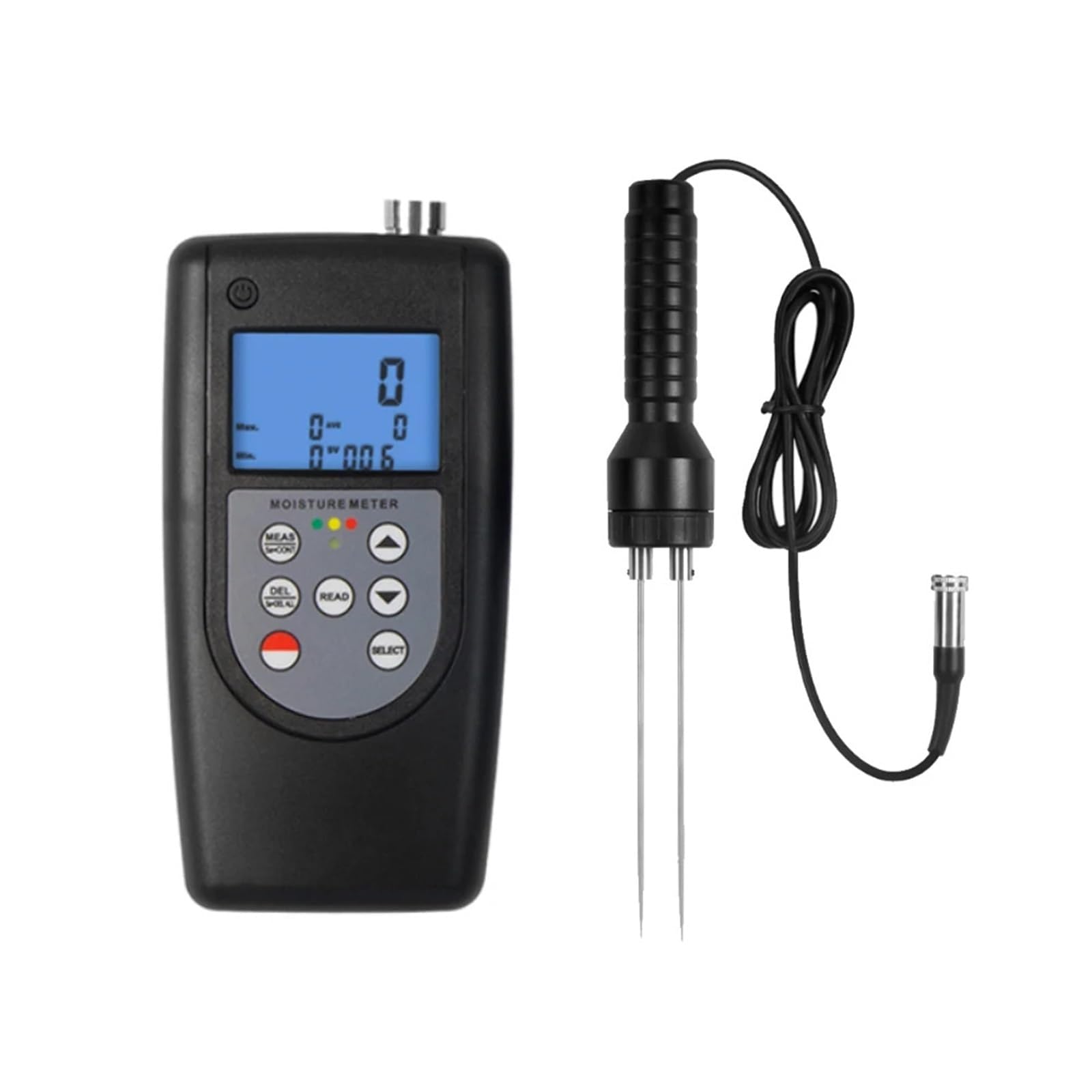 MC-7828 Humidimètre numérique 0 à 80 % avec écran LCD rétroéclairé, mémoire de données 99, lectures moyennes maximales minimales, capteur de sonde pour jardin, serre et plantes d'intérieur