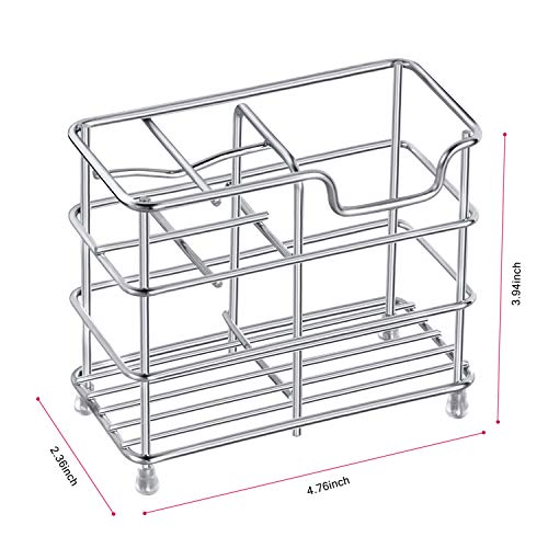 Hblife Small Toothbrush Holder For Bathroom, 5 Slots Silver Stainless Steel Bathroom Accessories Organizer For Small Spaces #TOP3