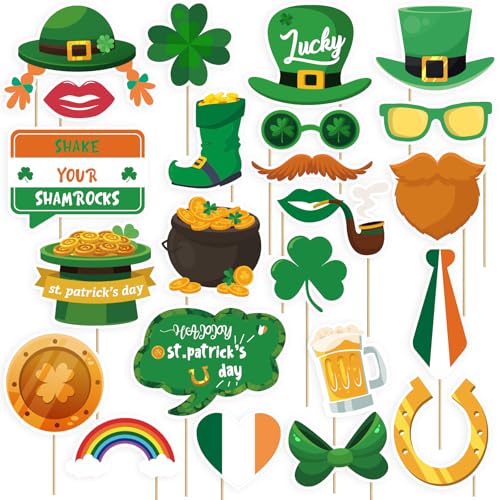 St Patricks Day Photo Booth Props, Pack of 24 Pcs...