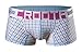 Croota Mens Underwear, Low-Rise Boxer Brief, Satin Accented Waistband, AP01M Sky Blue